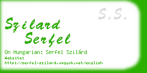 szilard serfel business card